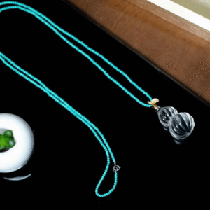 Spiral Melon‑Rib Gourd Bead